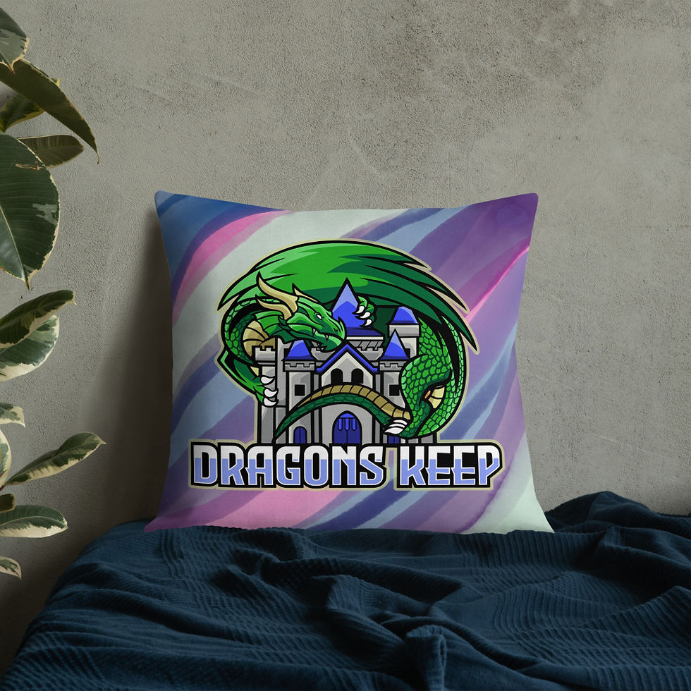 Thumbnail: Purple Swirl Premium Pillow (Mascot Logo) - Soft & Linen Texture