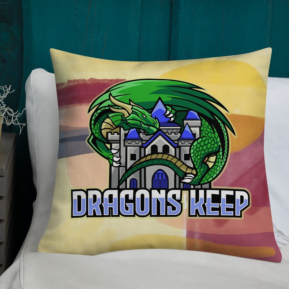 Thumbnail: Sunset Premium Pillow (Mascot Logo) - Soft & Linen Texture