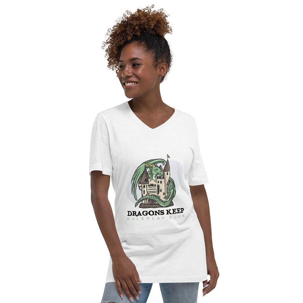 Thumbnail: Unisex V-Neck T-Shirt (Black Text) - Soft & Tailored Fit
