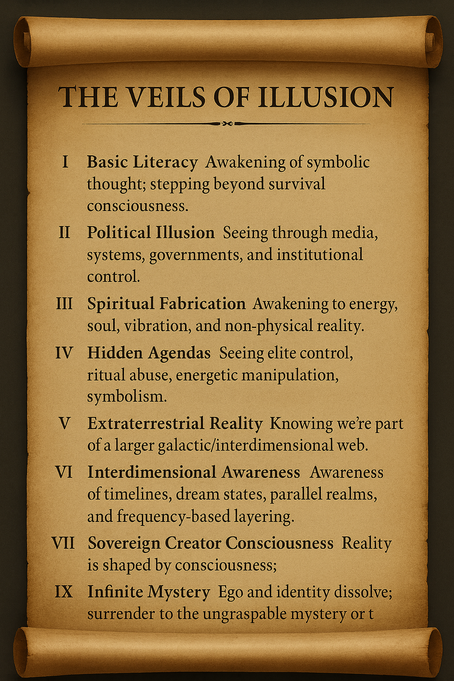 The Nine Veils of Illusion: A Journey of Awakening