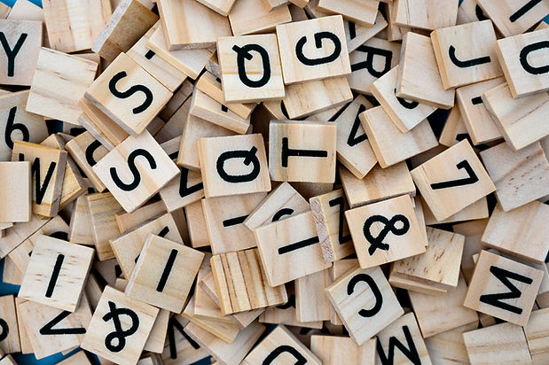 Scrabble letters to represent apraxia