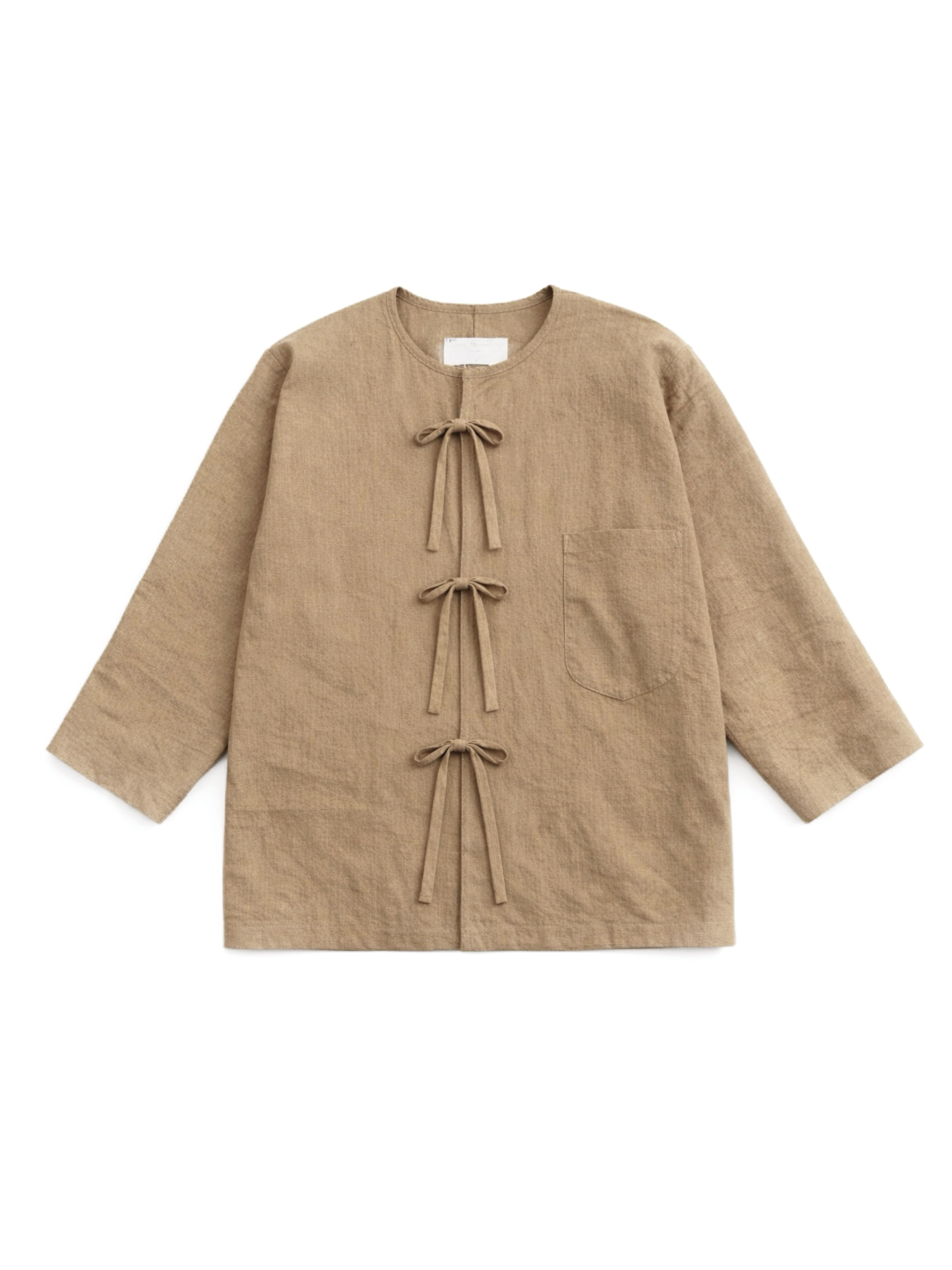 LINEN BLOUSE WITH TIES