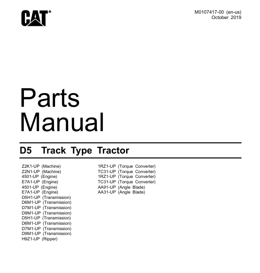 Miniatura: D5 CATALOGO EM PDF-PEÇAS- TRATOR DE ESTEIRA CATERPILLAR D5