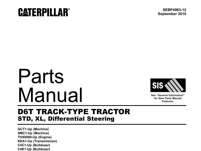 Miniatura: D6T CATÁLOGO DE PEÇAS EM PDF TRATOR DE ESTEIRA CATERPILLAR