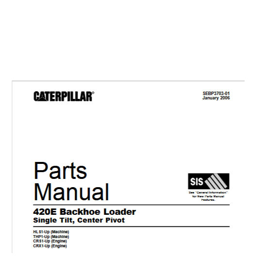 Miniatura: 420E CATALOGO DE PEÇAS EM PDF RETROESCAVADEIRA CATERPILLAR