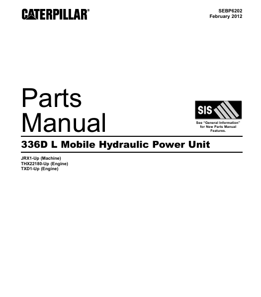 Miniatura: 336D CATALOGO DE PEÇAS EM PDF ESCAVADEIRA CATERPILLAR