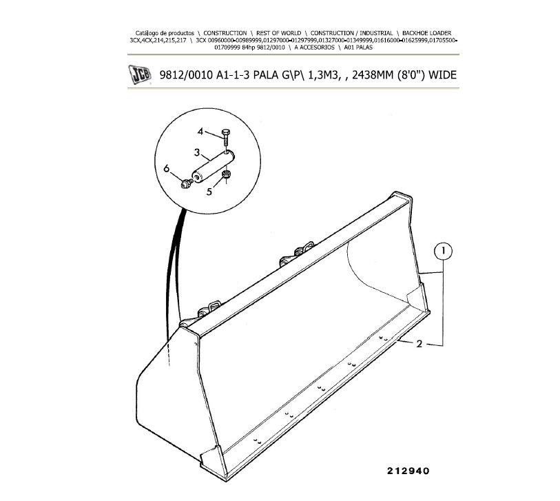 Miniatura: JCB3CX CATALOGO DE PEÇAS EM PDF-RETROESCAVADEIRA JCB4CX,214,,215,217
