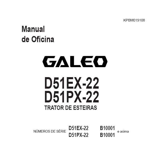 Miniatura: D51EX-22 Manual de Oficina Em PDF-Trator de Esteira Komatsu D51PX-22