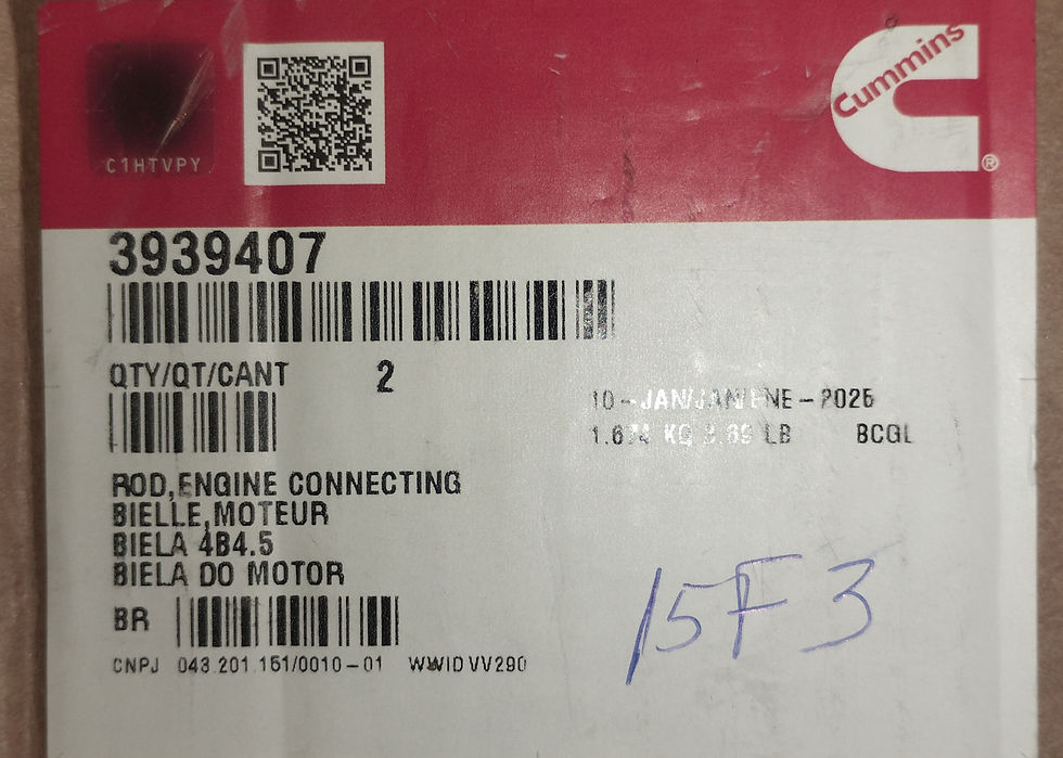 Miniatura: 3939405 BIELA DO MOTOR DO CUMMINS,CASE 580M,4B 4.5,3939407,