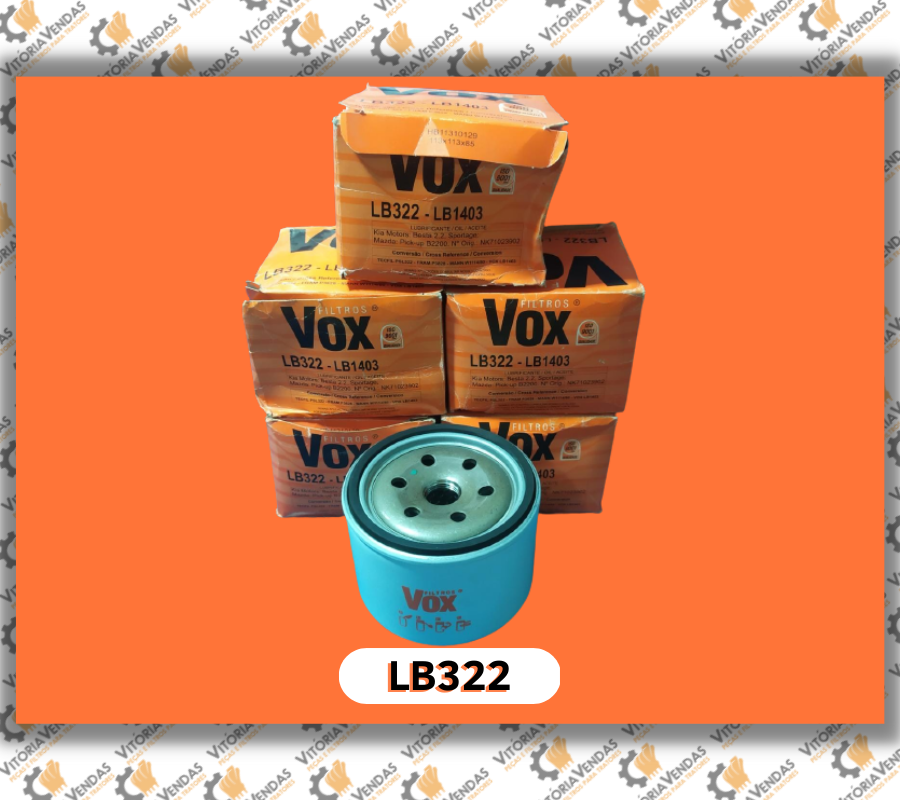 LB322 KIT C/ 5 UNDS FILTROS LUBRIFICANTE PSL322, LB1403-W1114/80-P3828