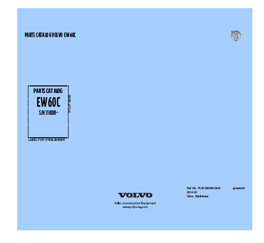 Miniatura: EW60C CATÁLOGO DE PEÇAS EM PDF CATALOGO, VOLVO EW60C,594 PAGINAS