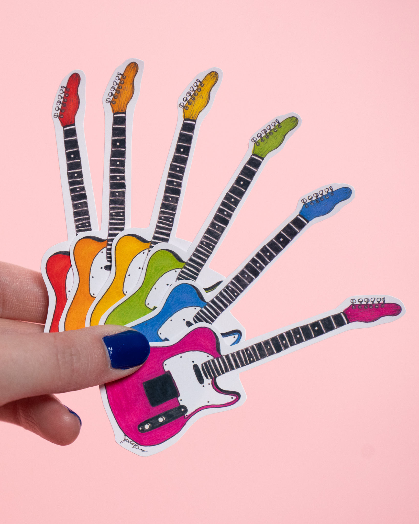 Electric Guitar Vinyl Sticker
