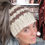 Miniature : Bonnet “Chignon Sport-Chic” – pied-de-poule 100% Laine Mérinos