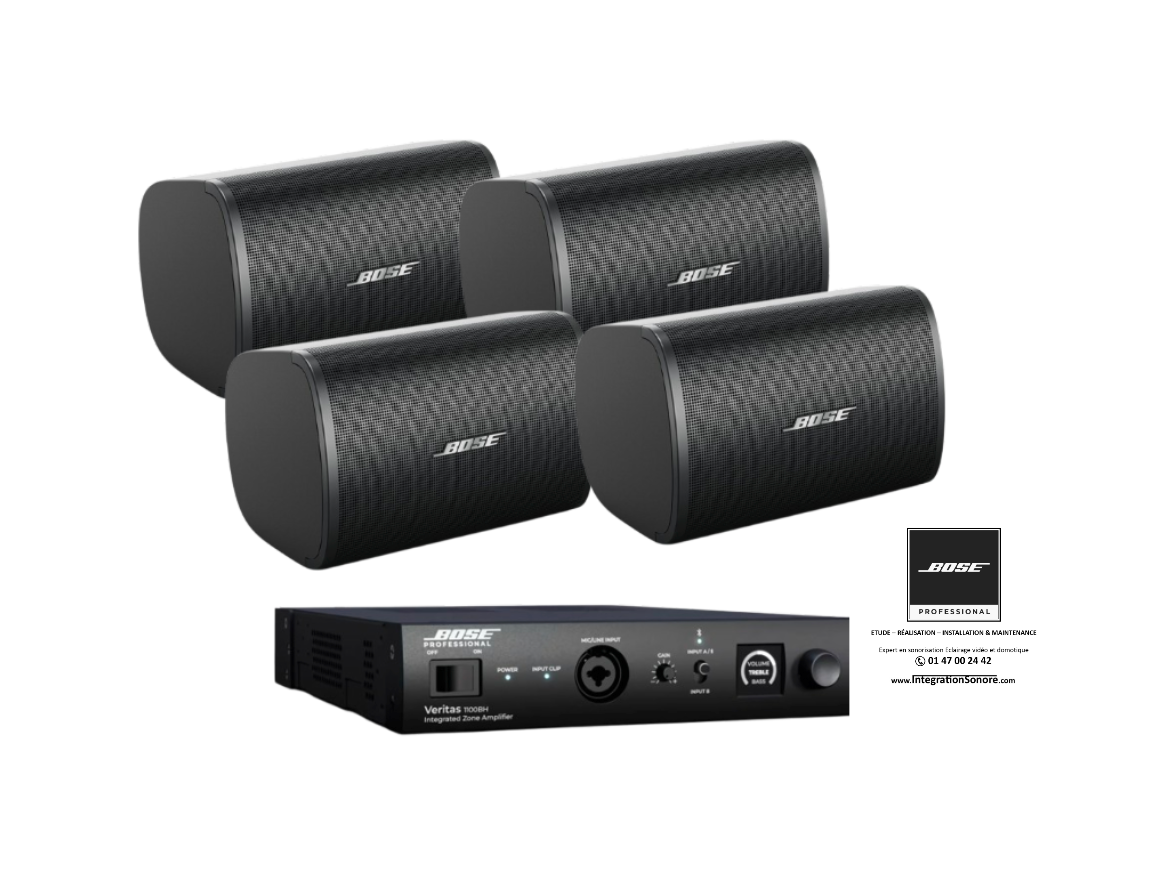 Pack Sonorisation pour Magasin de sport 50m² max son clair haute précision