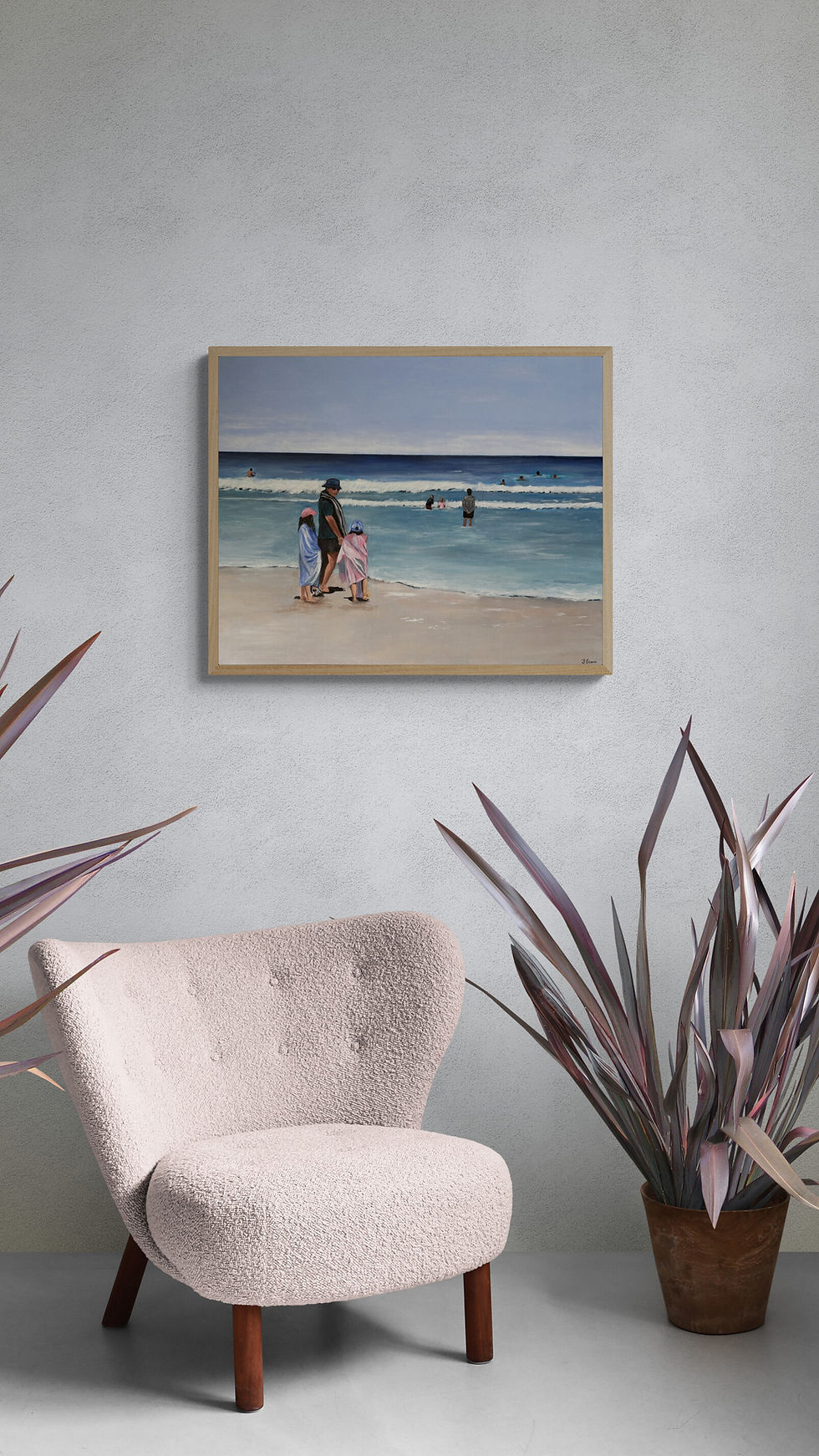 Thumbnail: Original Contemporary Beach Painting - The Days We Remember