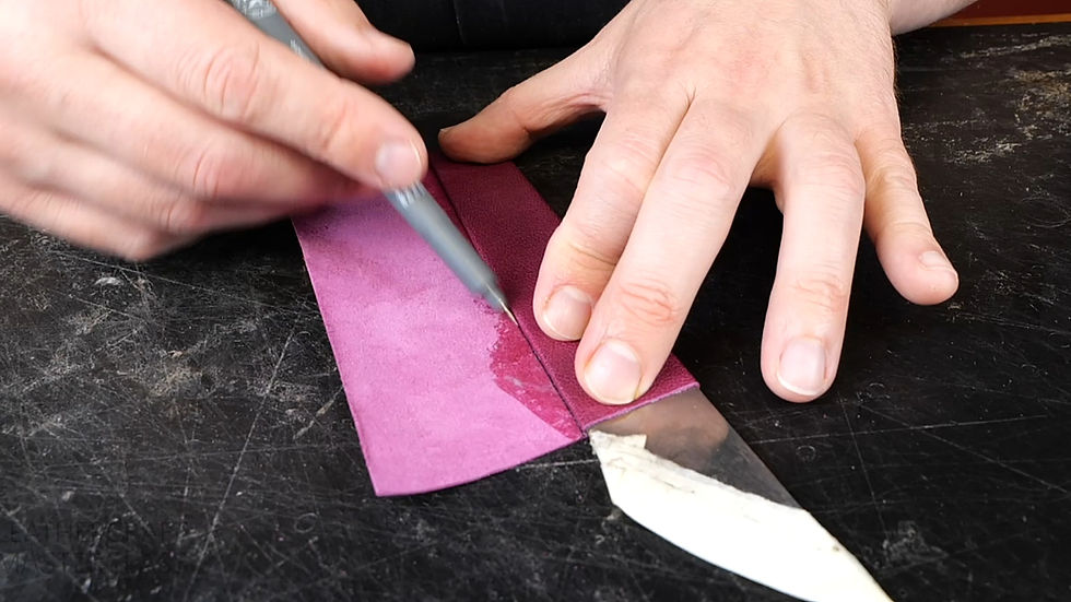 How To Wrap A Skiving Knife Handle In Leather