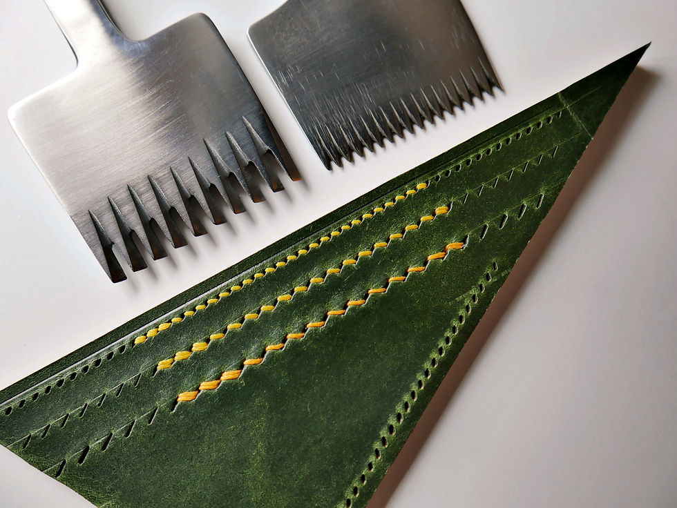 hand stitched vegetable tanned leather