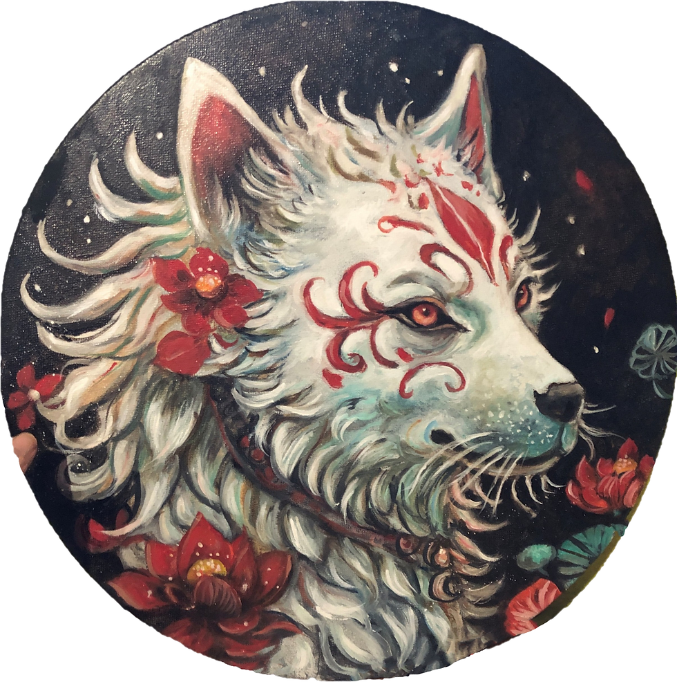 Ingrid Tusell's wolf goddess for the Video Games theme!