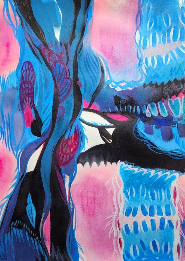 River and Business abstract by Tracy Eire.