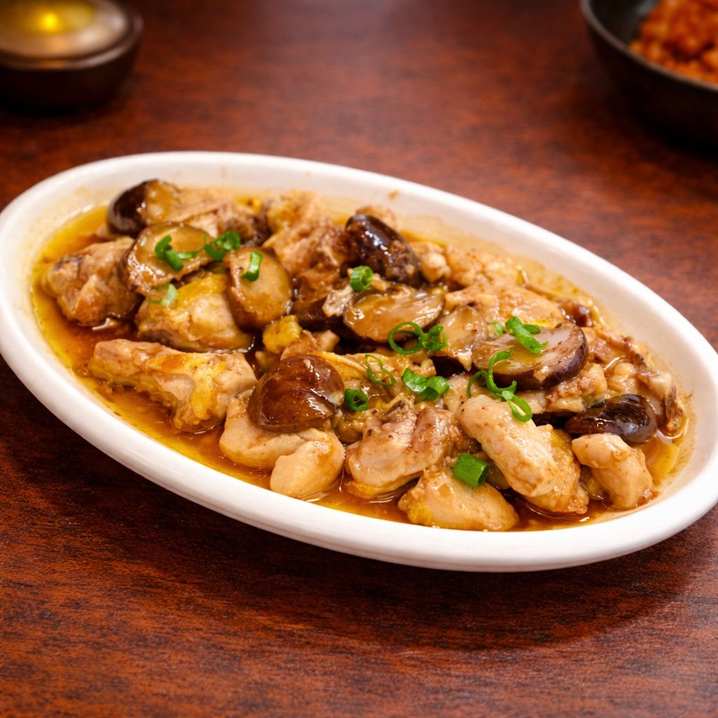 Steamed Chicken with Black Fungus & Lily Flowers 金針雲耳蒸雞 (400g)