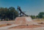 Escultura homenaje a los chacareros del Grito de Alcorta
