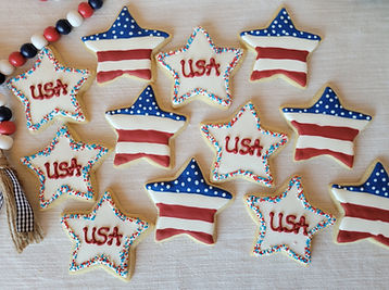 USA/American Flag sugar cookies