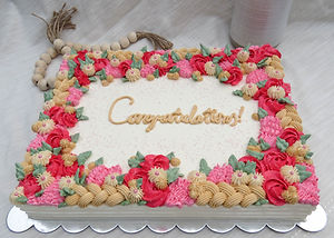 Decorated Half Sheet Cake