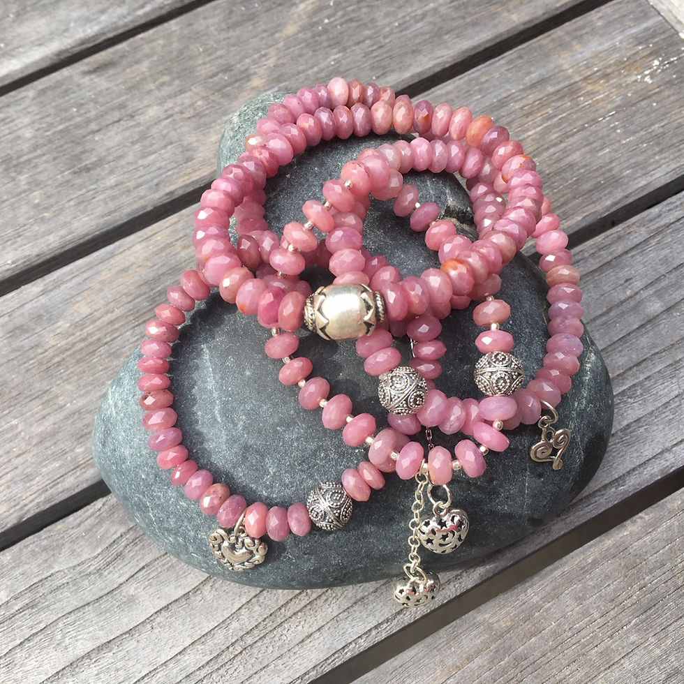 Thumbnail: Ruby bracelet with heart charm