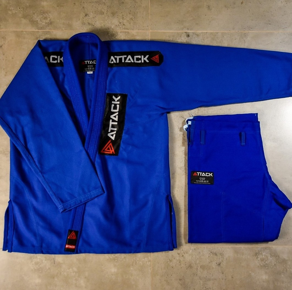 Miniatura: Kimono Trançado Adulto Azul Attack