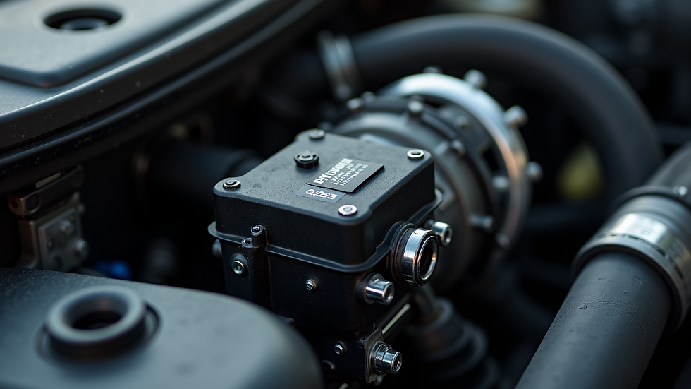 Close-up view of an electronic throttle body installed in an engine
