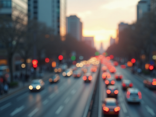 busy road at night