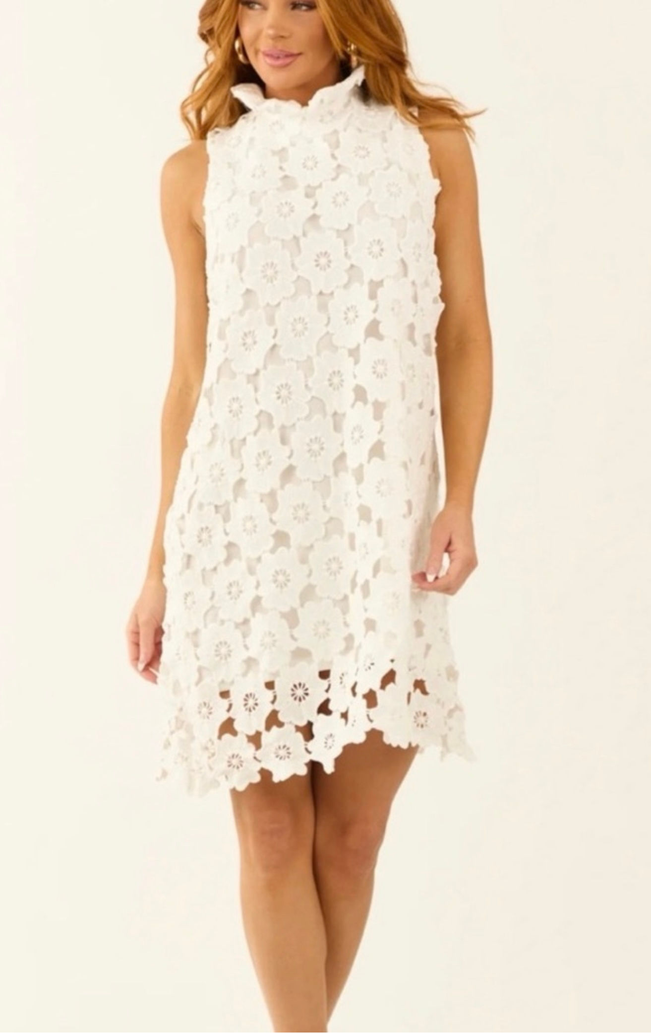 Umgee White Floral Dress