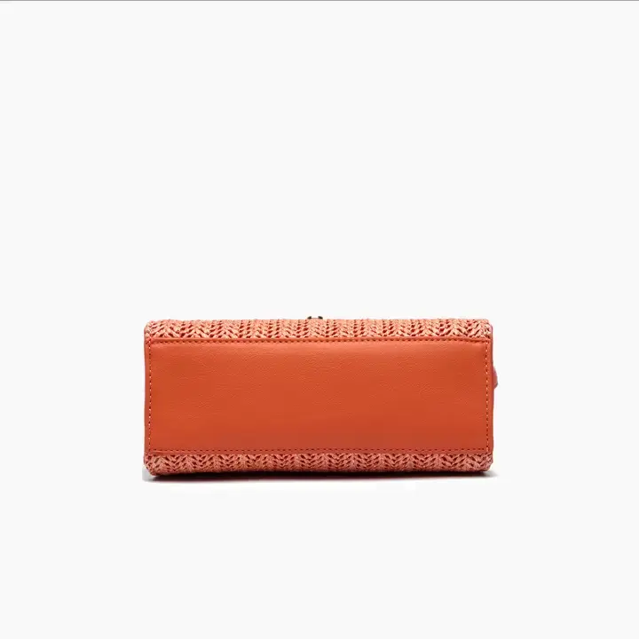 Thumbnail: Woven Straw Crossbody Purse Casual Vacation Travel Bag