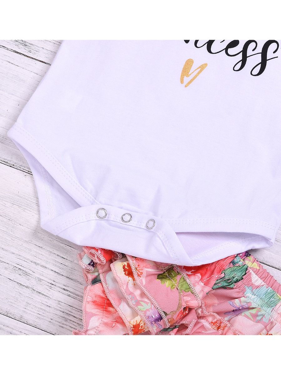 Thumbnail: 3-Piece Mommy's Little Princess Print Bodysuit