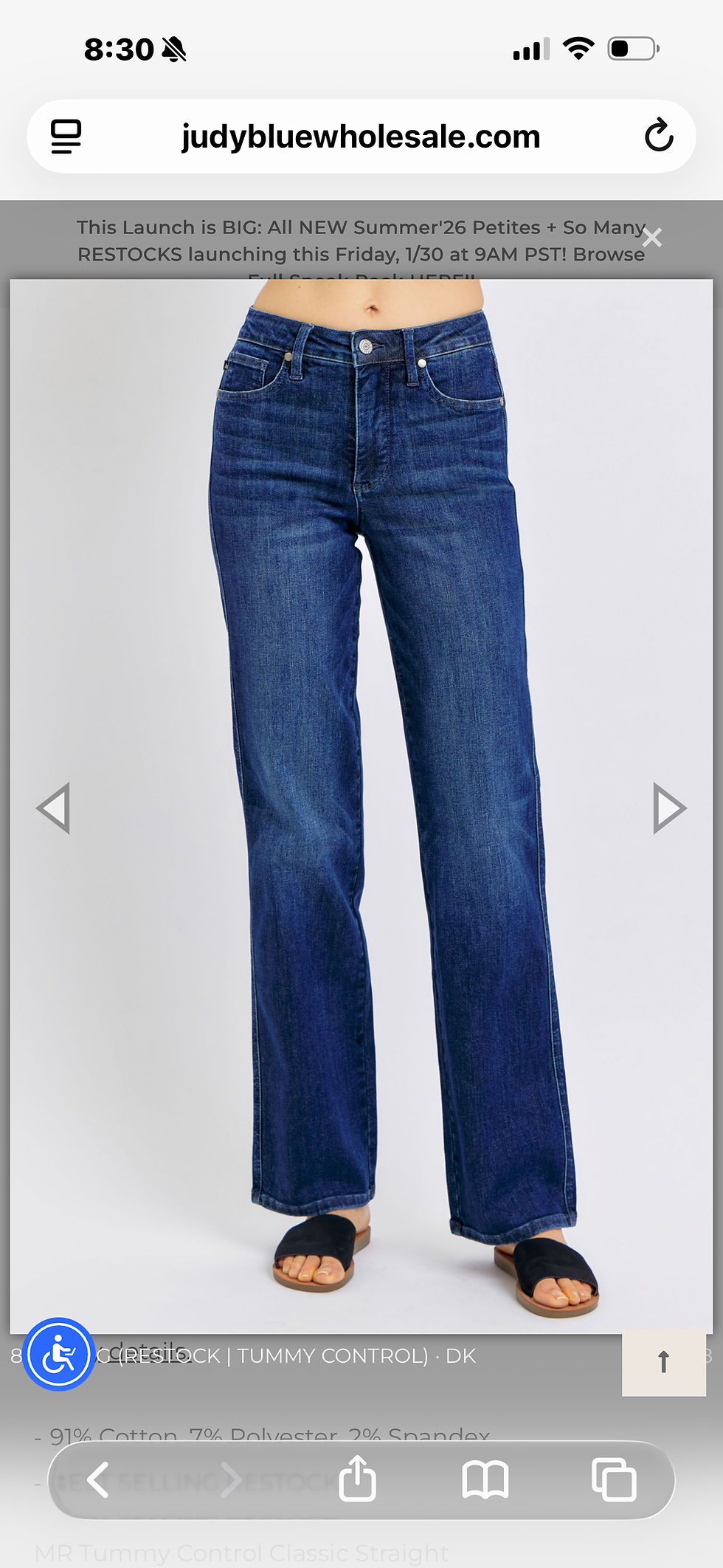 Thumbnail: Judy Blue Mid Rise Dark Wash Classic Bootcut    – Petite  JB88861