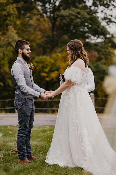 A couple at their ceremony