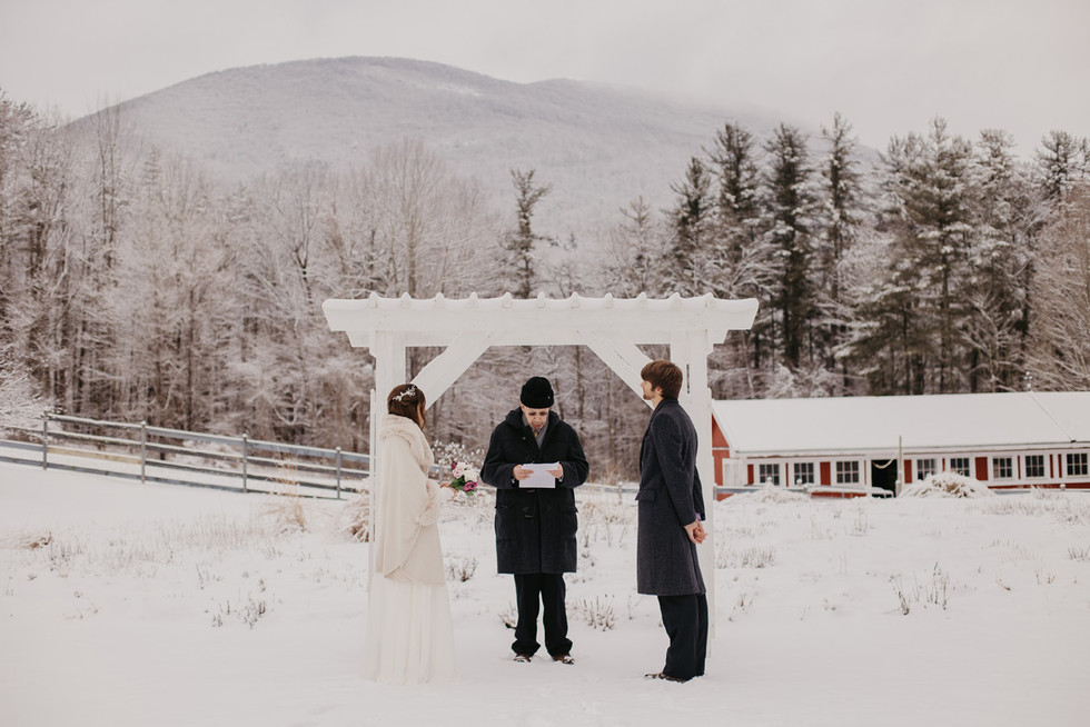 A couple saying their vows