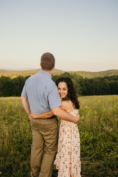 A girl looking behind