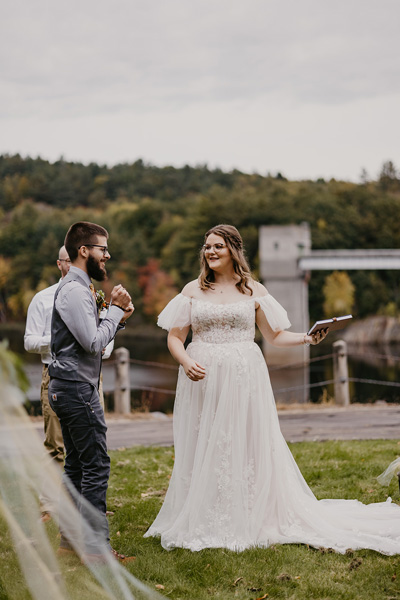 A couple at their ceremony