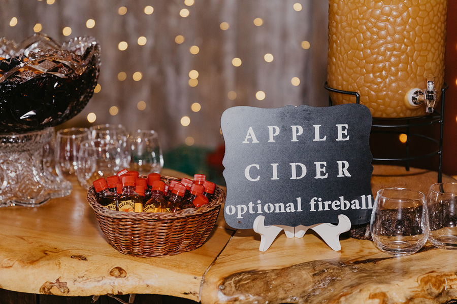 A photo of reception decor