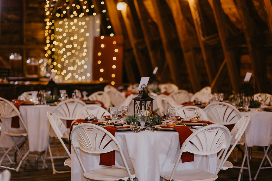 A photo of reception decor