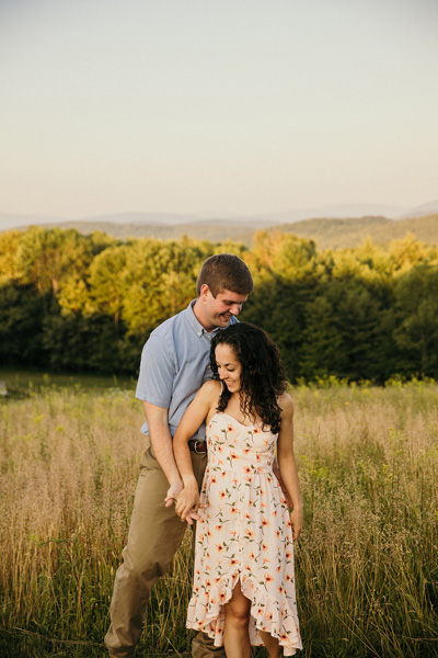 A couple holding hands
