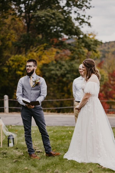 A couple at their ceremony
