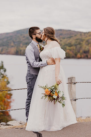 A couple embracing