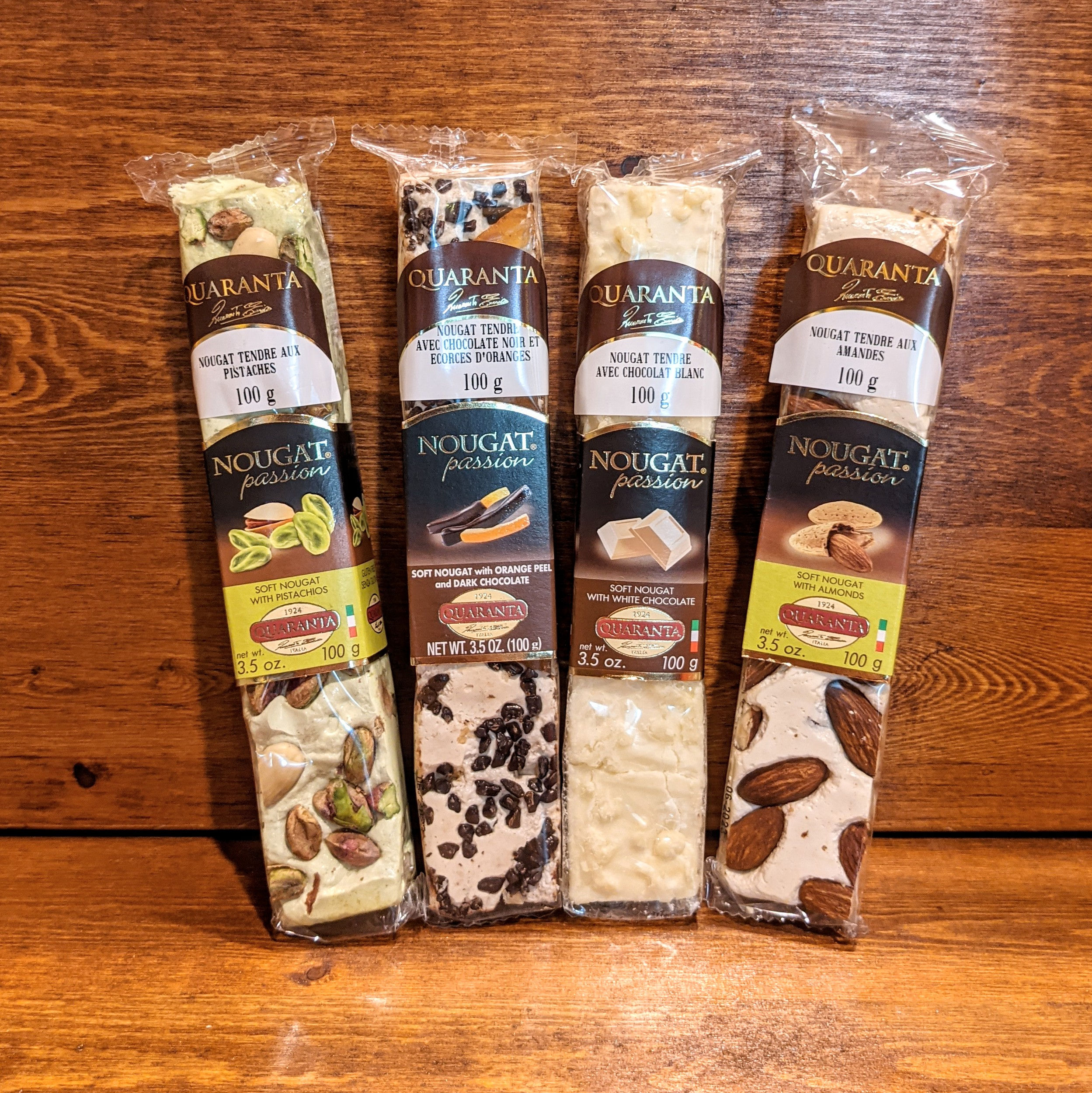 Barres de nougat tendre