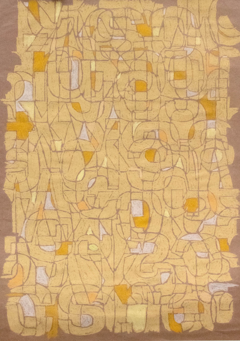 Eurostyle font typography lettering, abstract Jim graphic design, bold, modern Morgan yellow craft paper