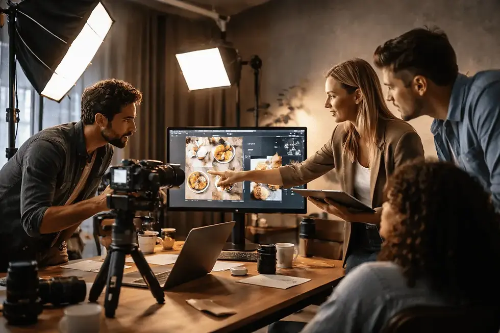 Visual content marketing strategy developed through professional photography and integrated creative production