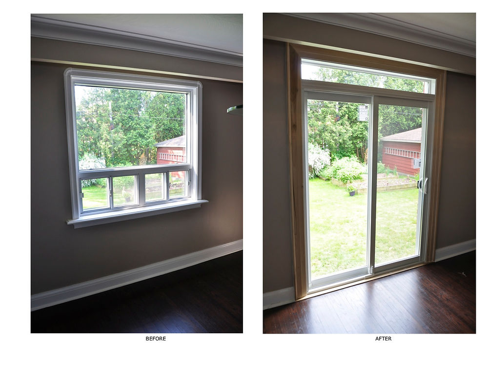 window to sliding door
