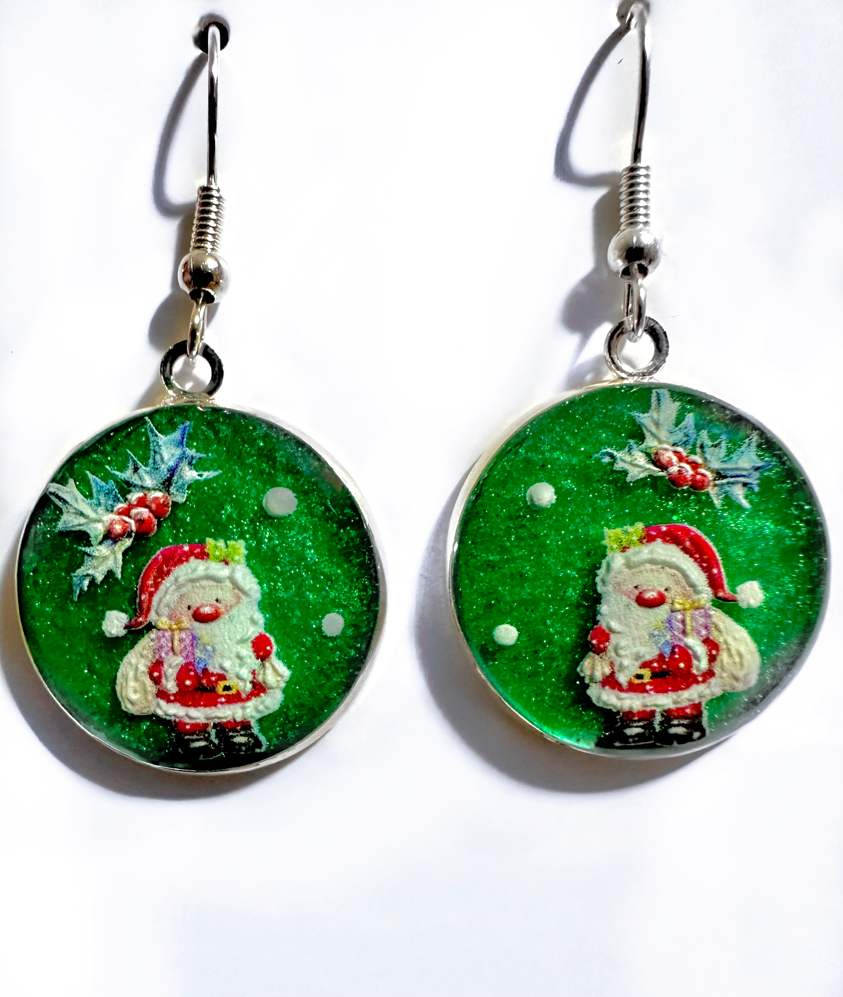 Santa's Enchanted Resin Earrings