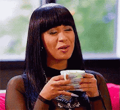 Cardi B sips tea
